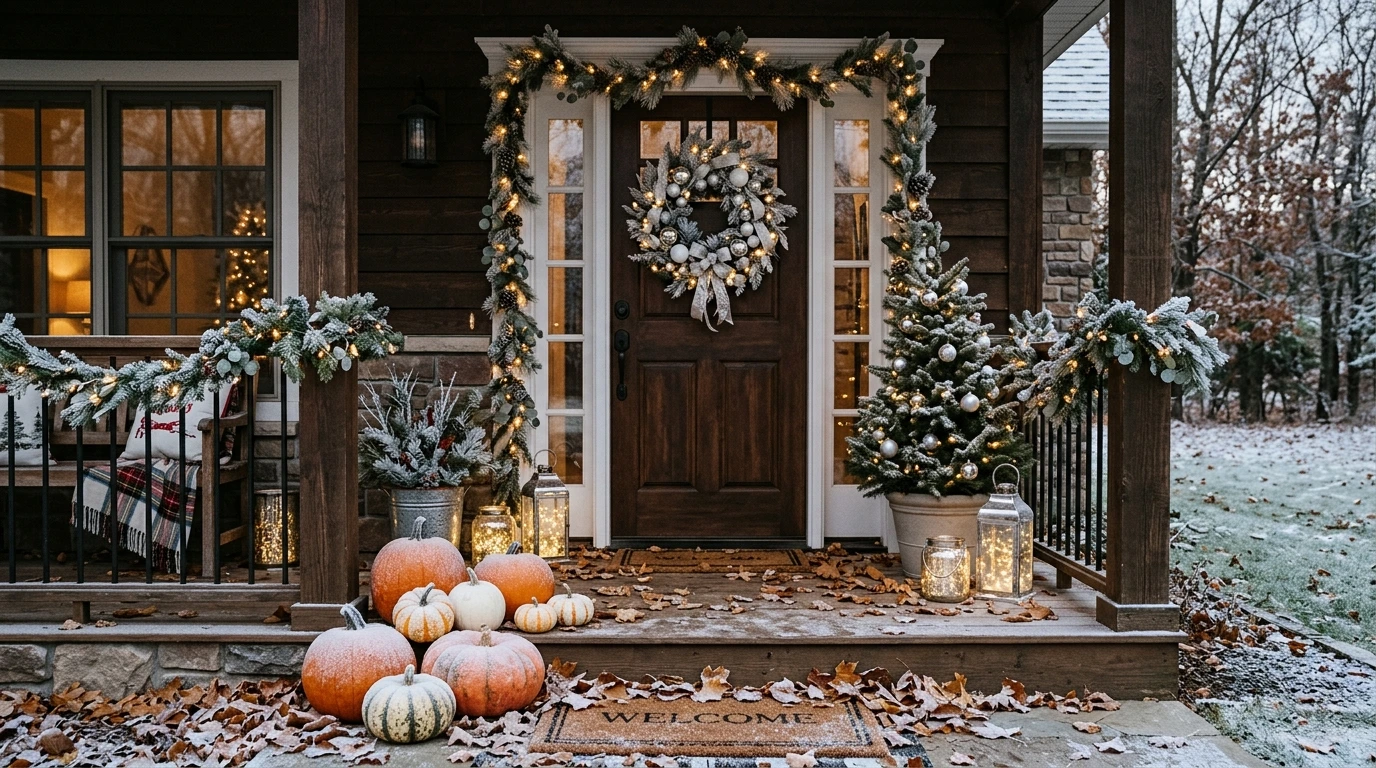 Winter Is Coming Transitioning Your Fall Porch To Holiday Glam