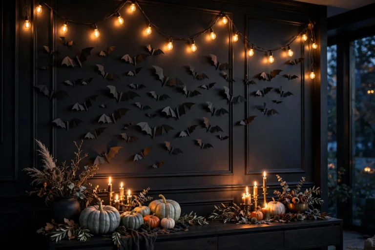Spooky Yet Chic: Styling a Black Accent Wall for Halloween